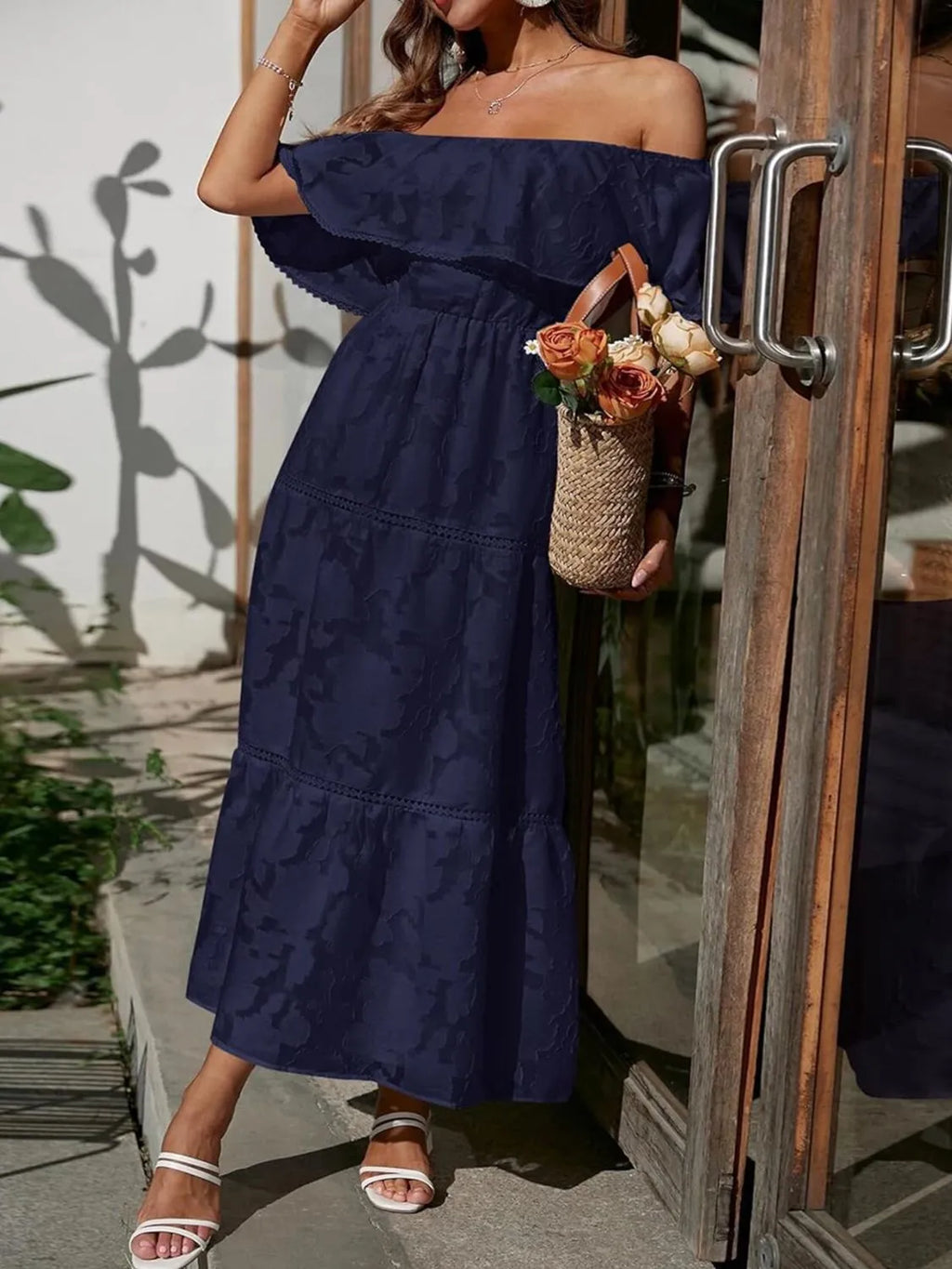Women's Off Shoulder Maxi Dress