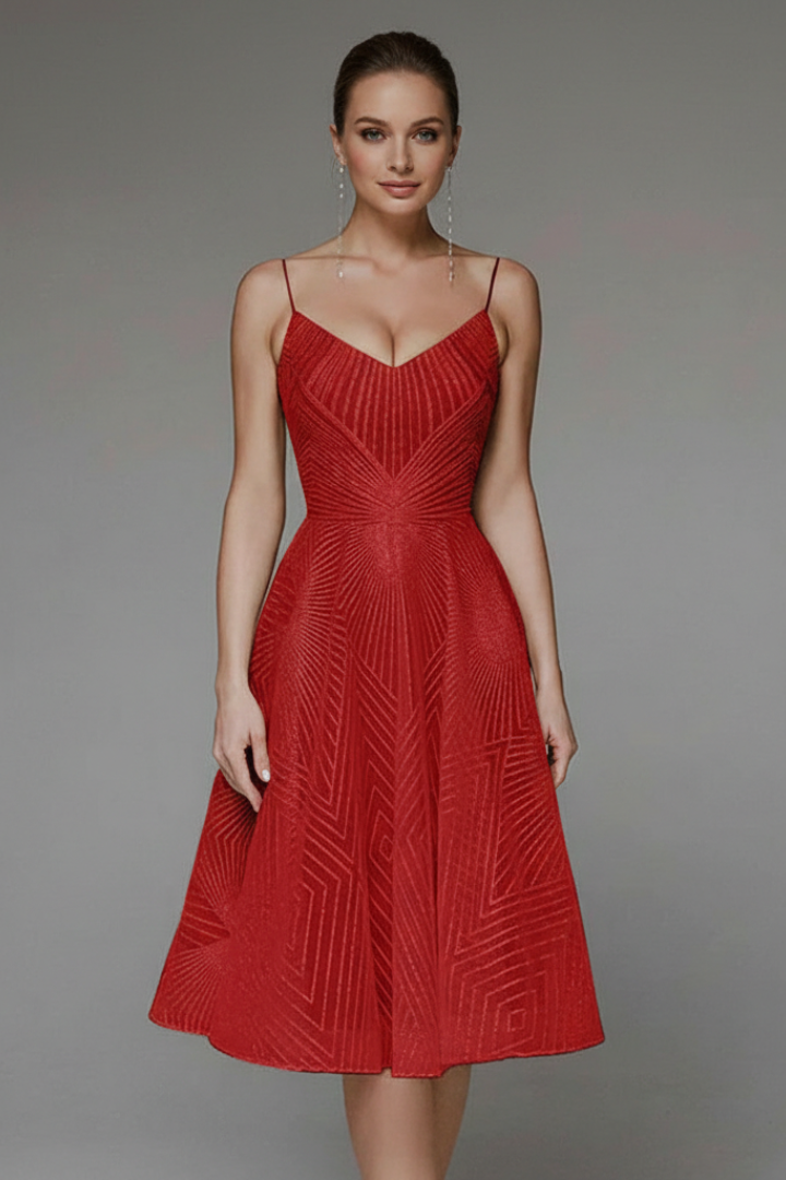 Women's Strap A-Line Midi Dress