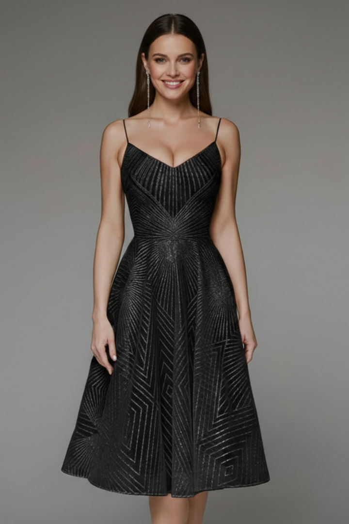 Women's Strap A-Line Midi Dress