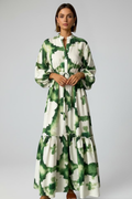 Women's V-Neck Long Sleeve Maxi Dress