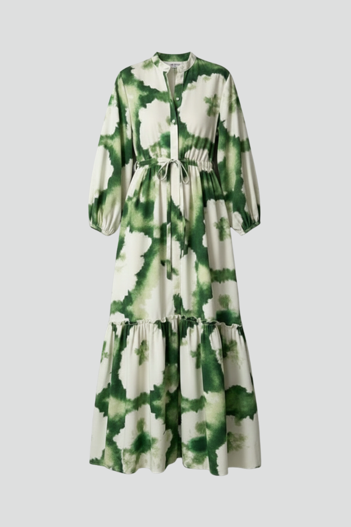 Women's V-Neck Long Sleeve Maxi Dress