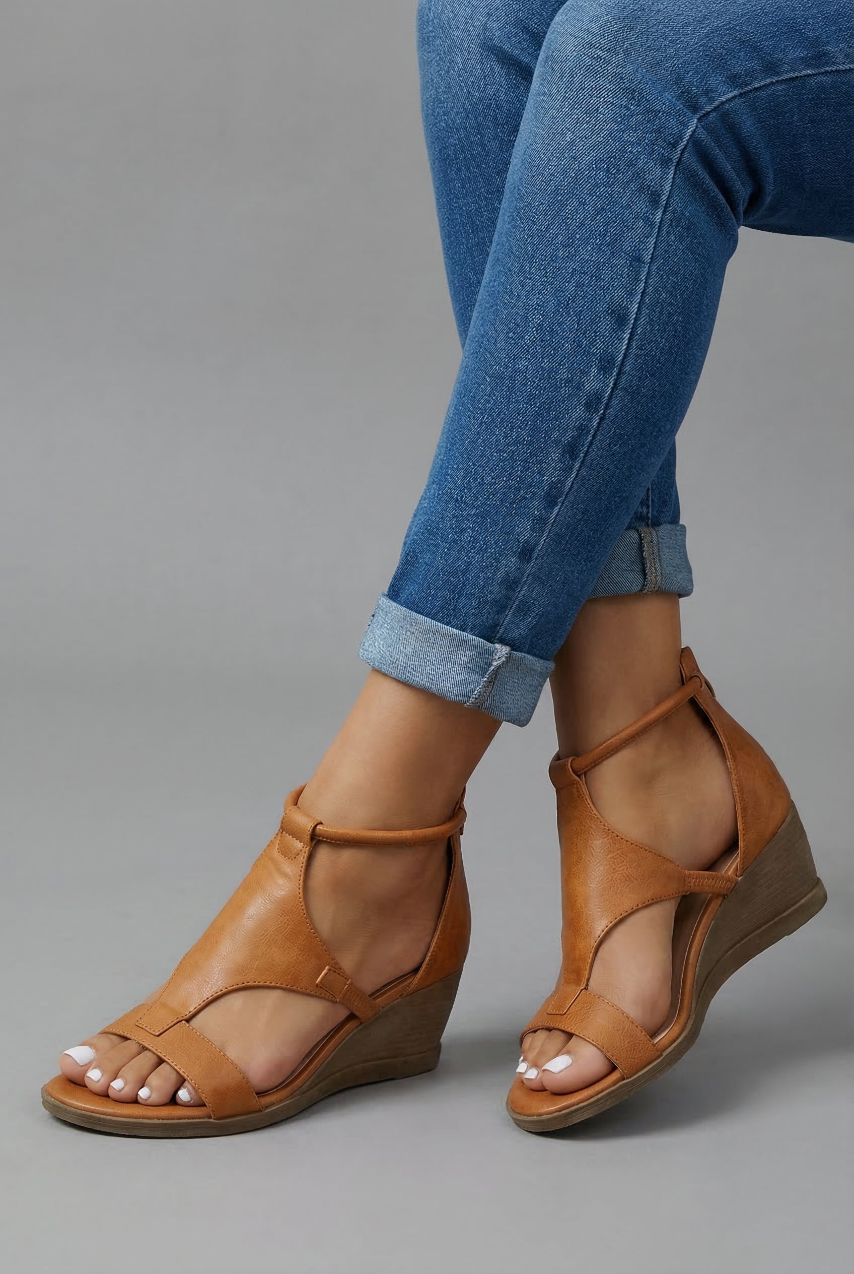 Women's Orthopedic Comfort Sandals in Leather Style