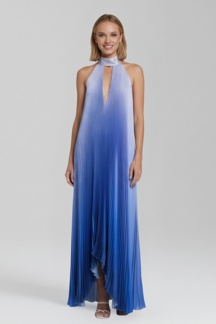 Women's Sleeveless Pleated Maxi Dress