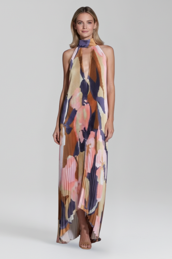 Women's Sleeveless Pleated Maxi Dress