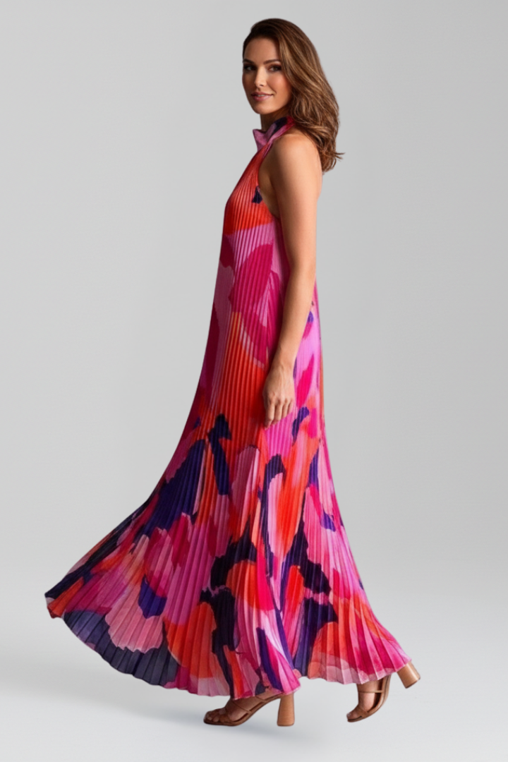 Women's Sleeveless Pleated Maxi Dress