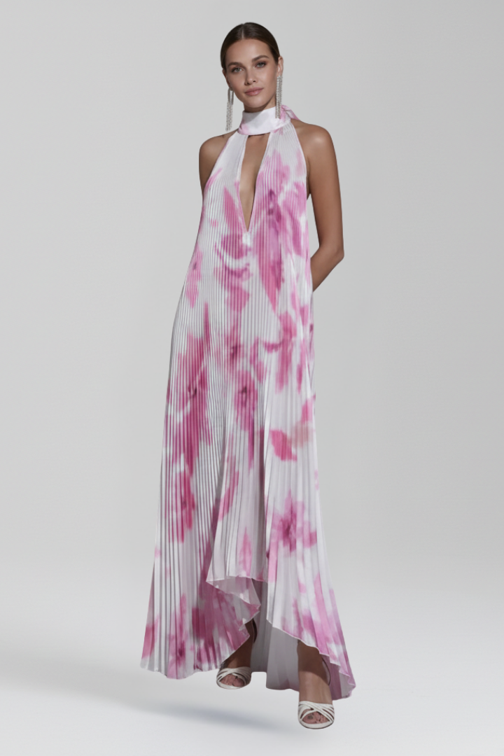 Women's Sleeveless Pleated Maxi Dress