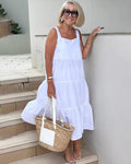 Women's Sleeveless Tiered Maxi Dress