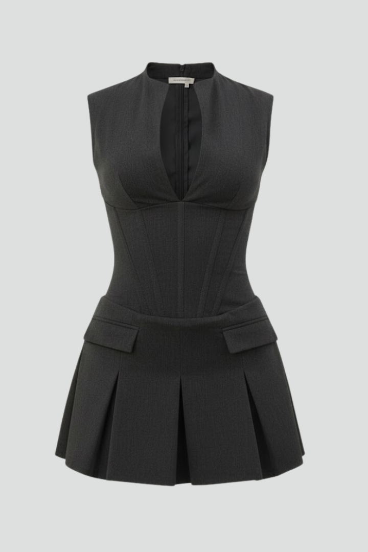 Women's Pleated Fit Mini Dress