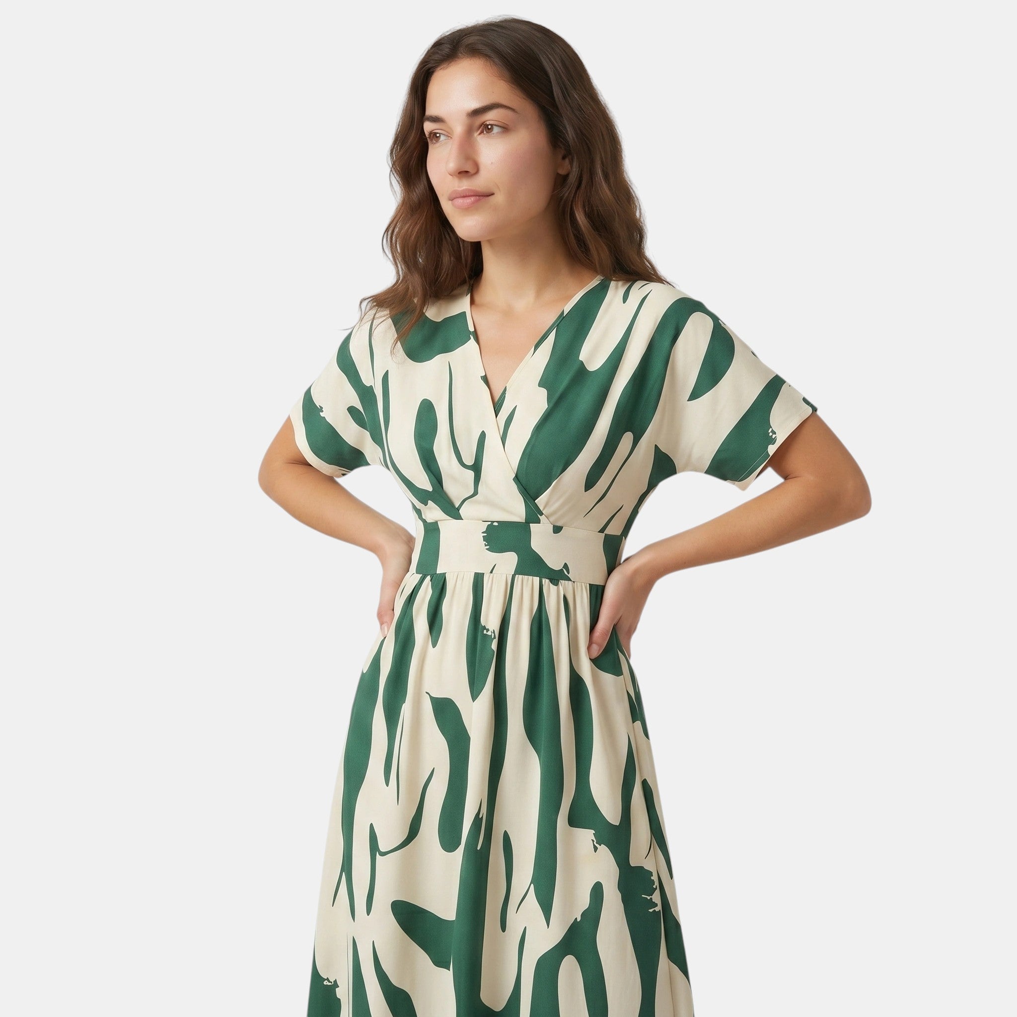 Women's Maxi Dress Elegant V-Neck Style