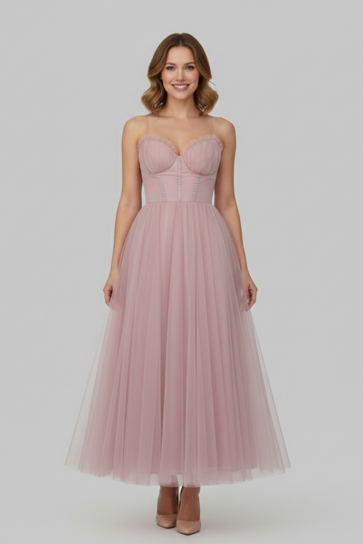 Women's Strapless Layered Maxi Dress