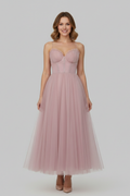 Women's Strapless Layered Maxi Dress