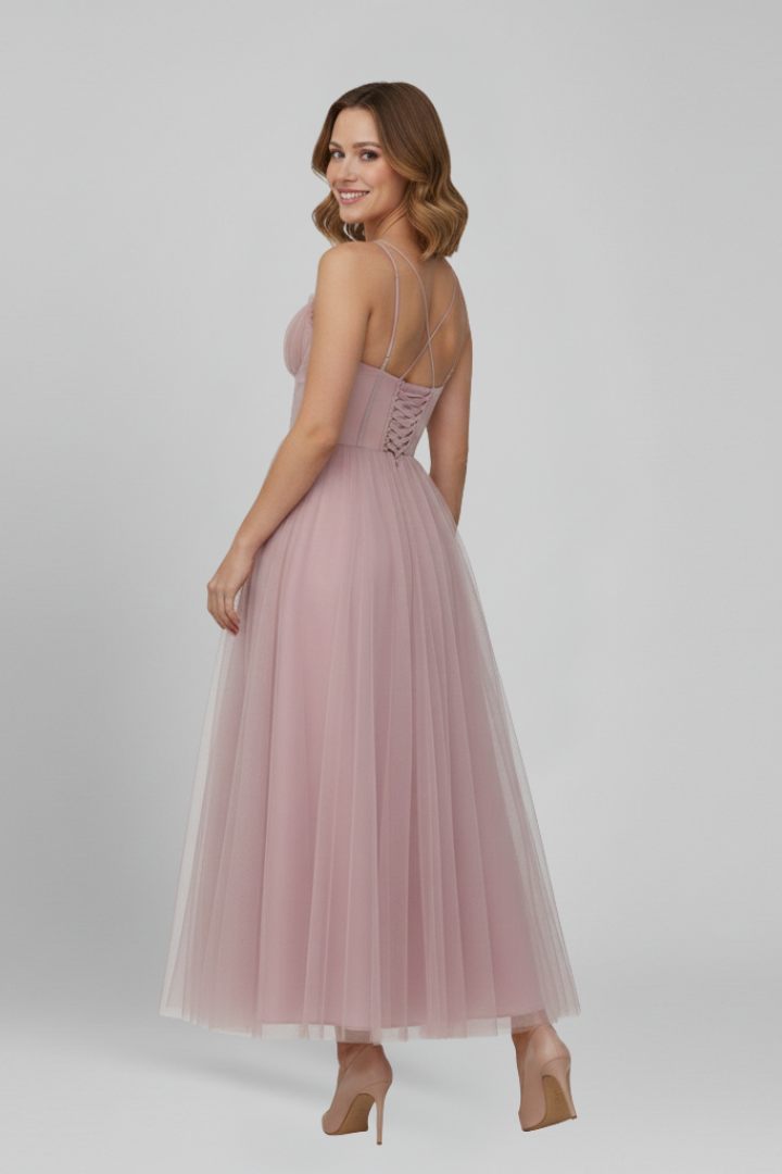 Women's Strapless Layered Maxi Dress