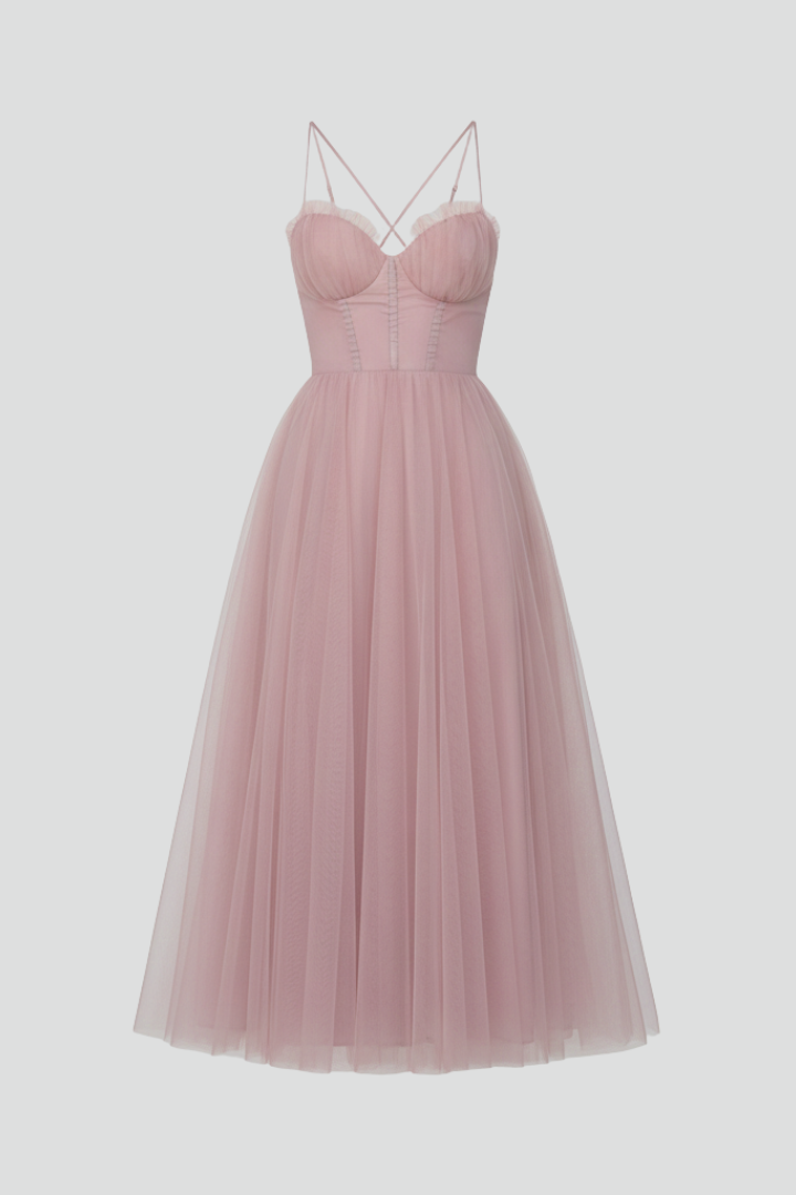 Women's Strapless Layered Maxi Dress